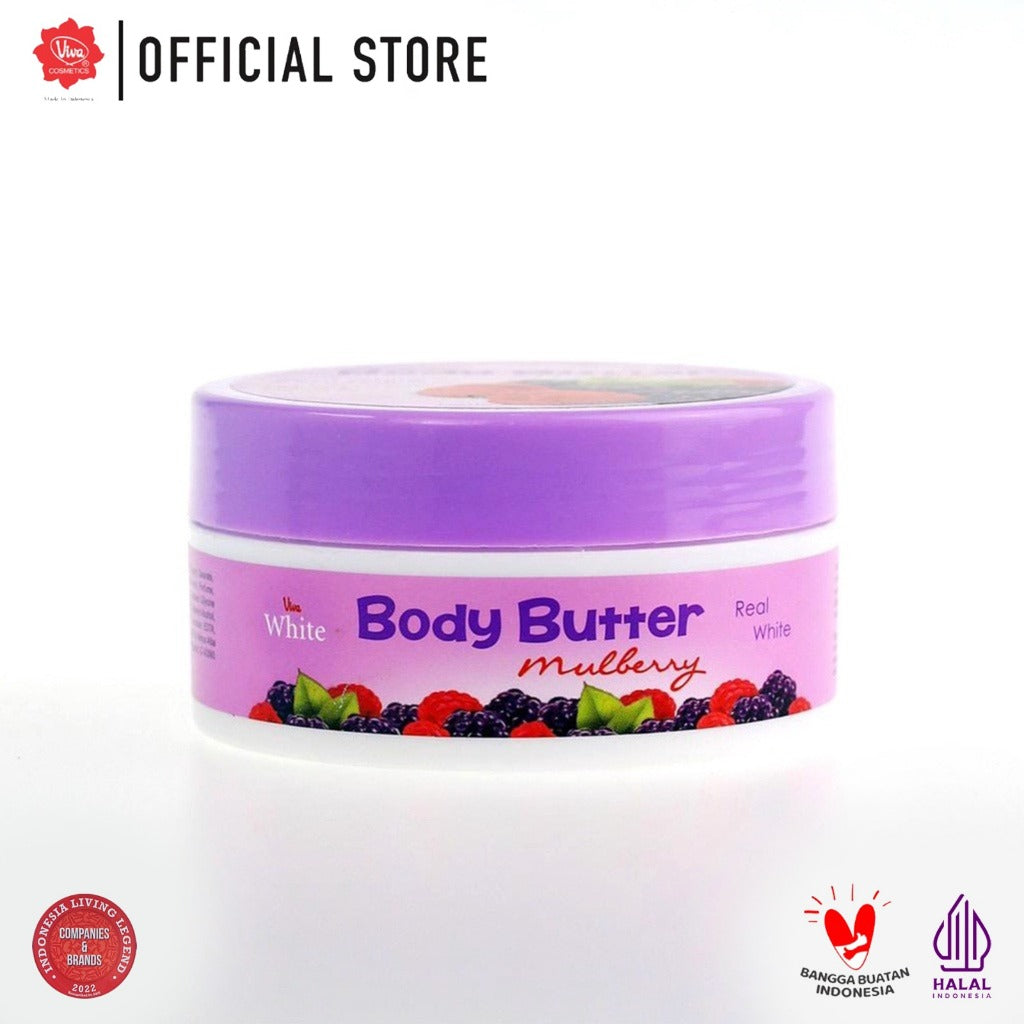 Viva White Body Butter Mulberry (WHITENING) with SHEA BUTTER, VIT E & NATURAL OIL - 200 Gr