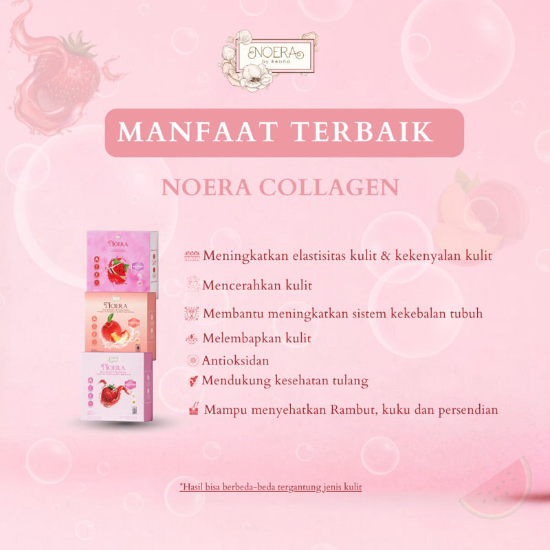 Noera Collagen Drink With Birdnest and Saffron Extract Impoved Formula  | Minuman Pencerah Kulit with L-Glutathione | Collagen Beauty Drink
