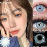 Eyeshare Iceland Brown 1Pasang 14.2mm Lensa Kontak Soflens Warna softlense