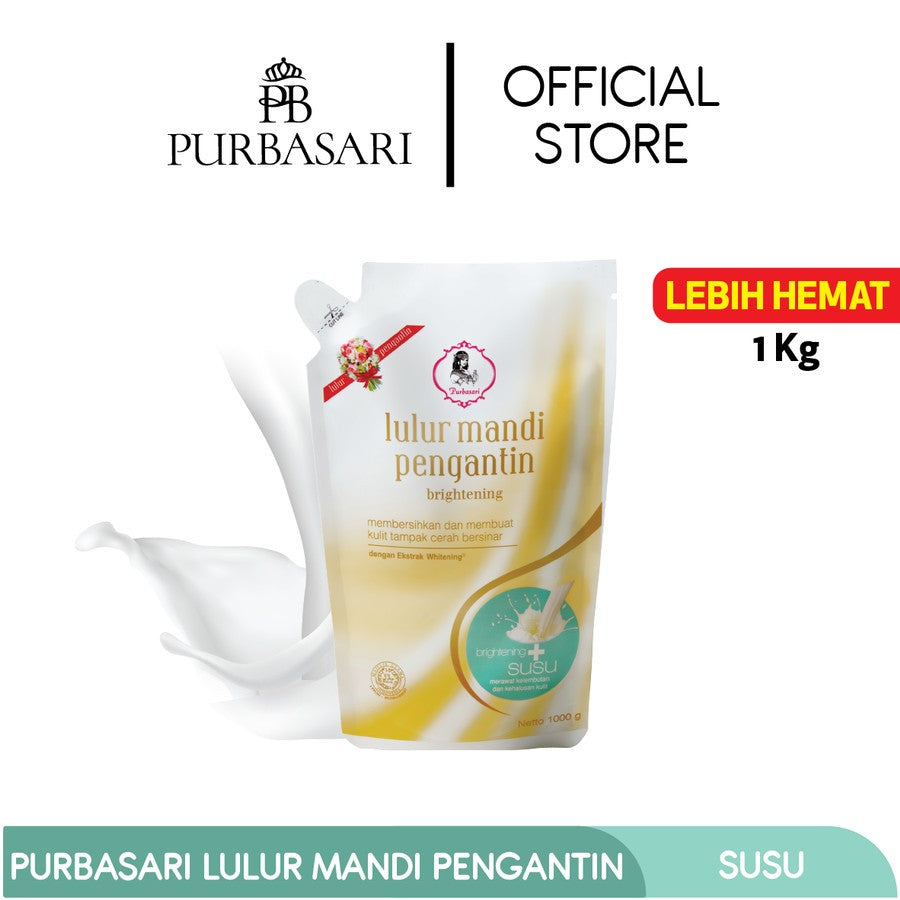 [ISI 2PCS] Purbasari Lulur Pengantin 1kg + Onyx Hair Serum 65ml | Serum Perawatan Rambut