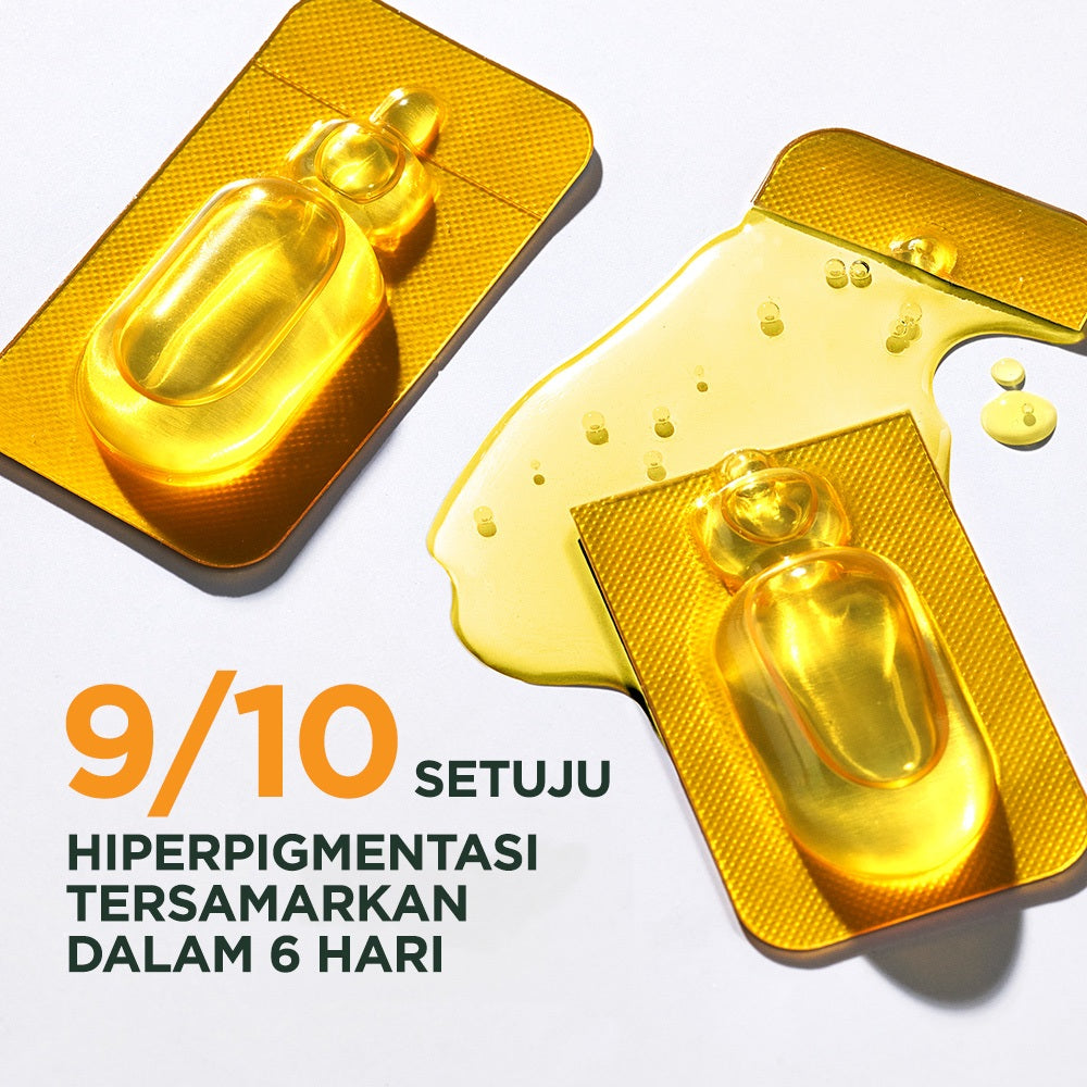 GARNIER Serum Vitamin C Bright Complete Vitamin C Ampoule Serum Skincare - 1.5 ml Serum Mencerahkan Wajah Cepat Cerahkan Noda Hitam Serum Wajah