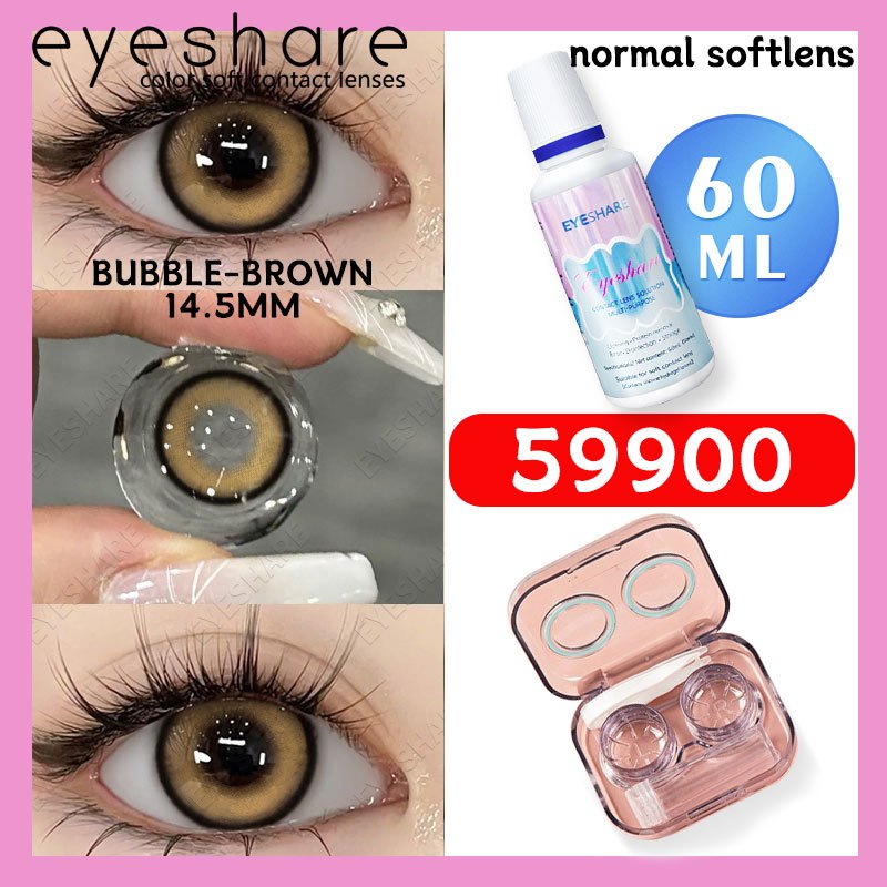 Eyeshare 1Pasang Softlens 14.5mm + Solution Cairan 60ml + kotak cermin