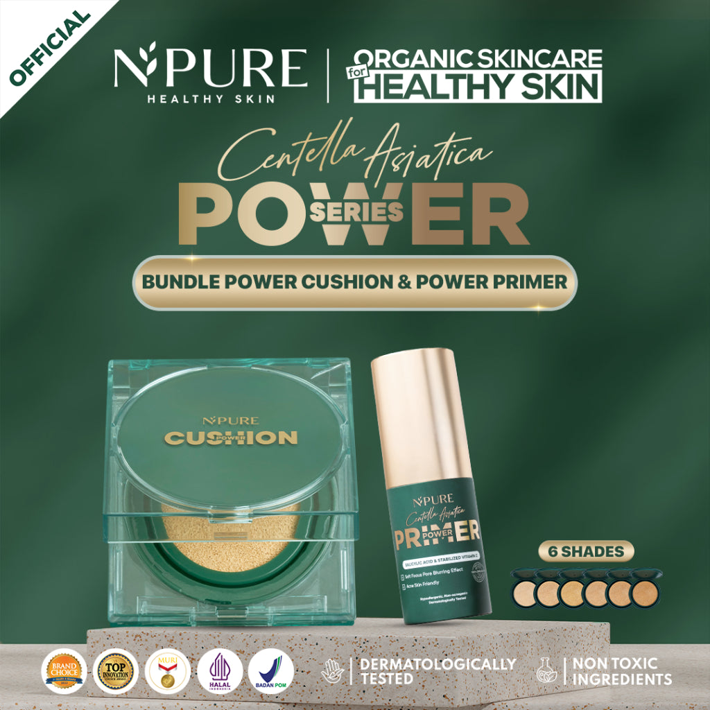 NPURE CENTELLA ASIATICA FLAWLESS MATTE POWER CUSHION + CENTELLA ASIATICA POWER PRIMER