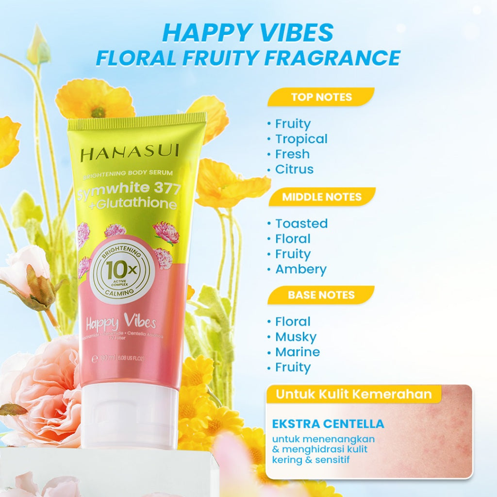 Hanasui Brightening Body Serum - Body Serum With Symwhite377 + Glutathione Mencerahkan & Menghidrasi Kulit