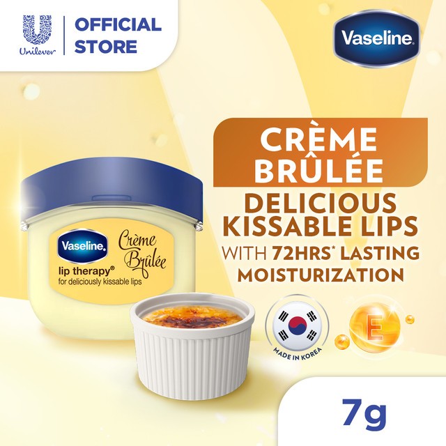Vaseline Lip Therapy Creme Brulee 7gr - Pelembab Bibir - Lip Balm