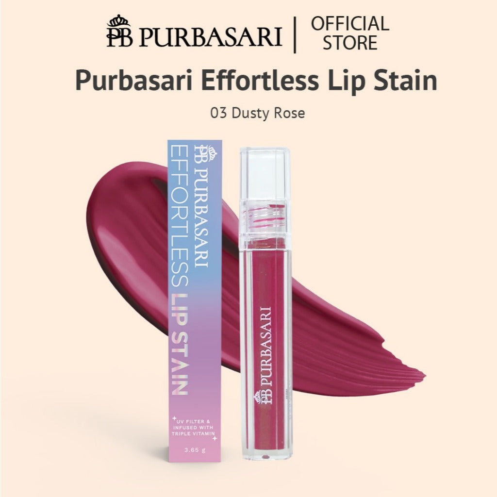 Tasty Beauty Package - Purbasari Effortless Lipstain + Glow Foundation FREE Granova