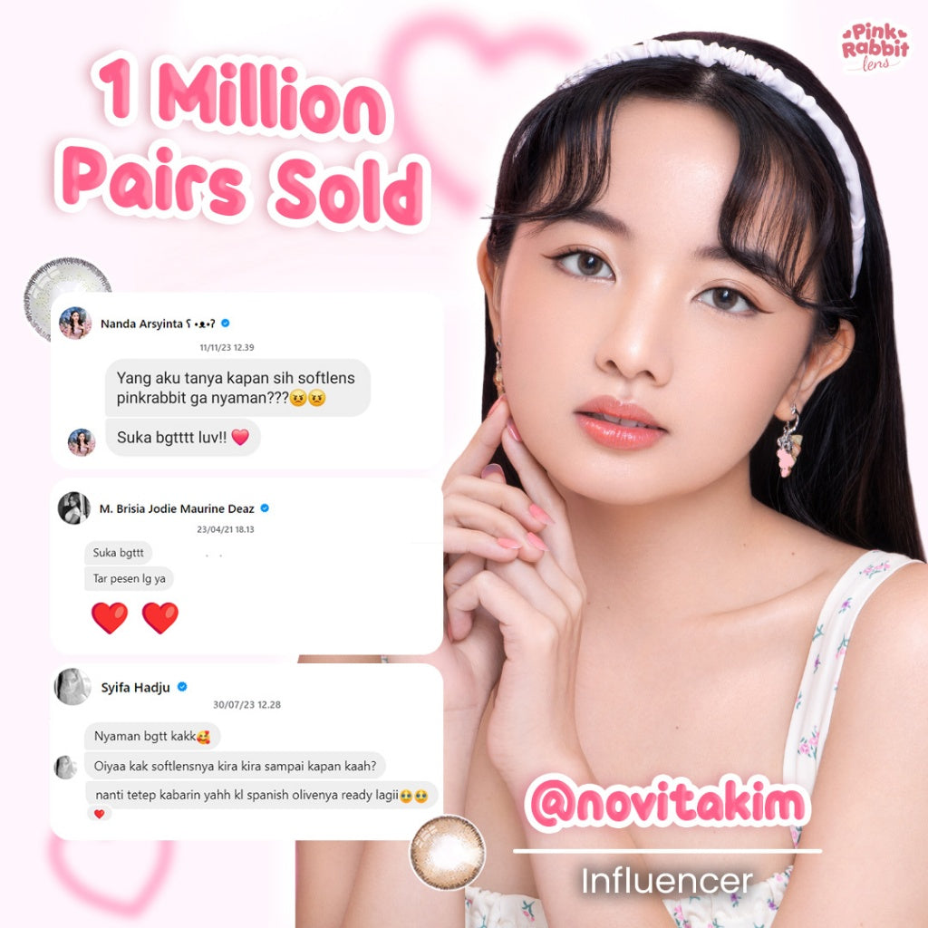 PINKRABBIT SOFTLENS AERA BROWN - Normal, Minus 0.5 S/D 10.00 (1PCS/Sebelah) / Softlens / Soft Lens / Lensa Kontak / Soflen / Softlens normal minus / Lensa mata / Softlense #softlensnyaman #softlensnyamanbikincantik