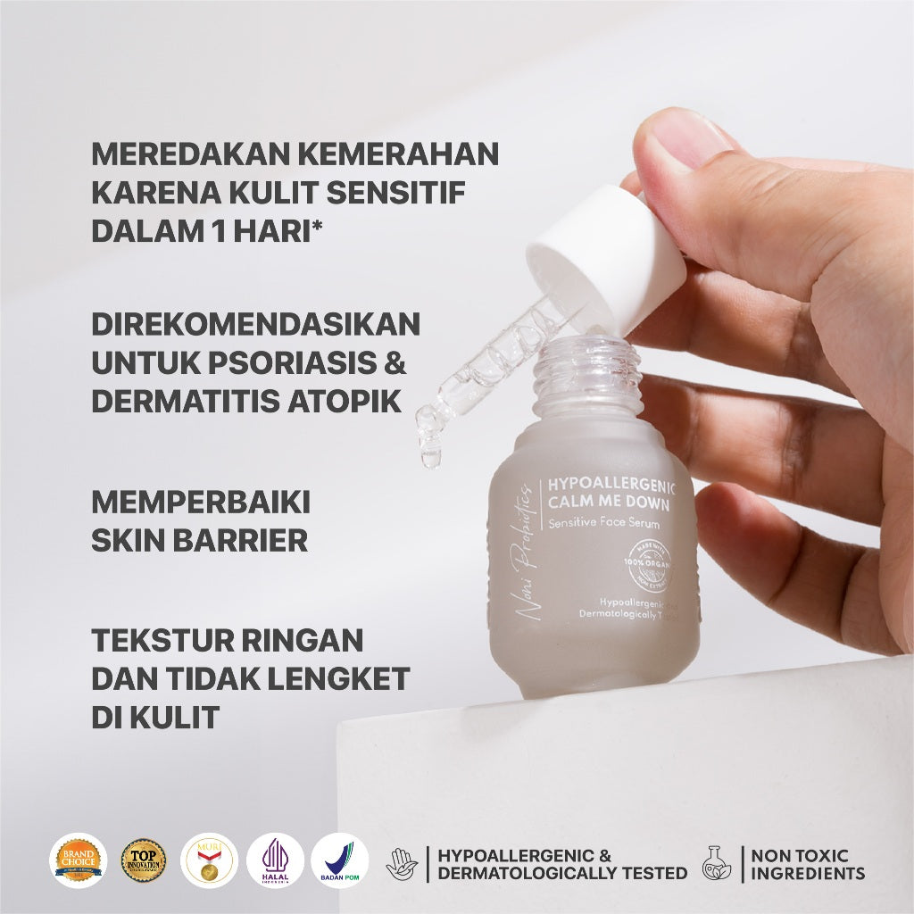 NPURE NONI PROBIOTICS HYPOALLERGENIC “CALM ME DOWN” SENSITIVE FACE SERUM / Serum Wajah Hypoallergenic Sensitif Kemerahan / Semua Jenis Kulit / Ceramide
