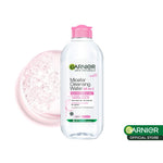 GARNIER Micellar Water Pink Skin Care 400ml Skincare Cleansing - Pembersih Wajah & Make up untuk Kulit Sensitif Micellar Cleansing Water