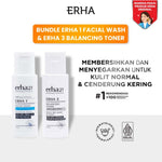 ERHA Bundle ERHA 1 Facial Wash 60ml & ERHA 3 Balancing Toner 60ml - Sabun & Toner Wajah Kulit Normal