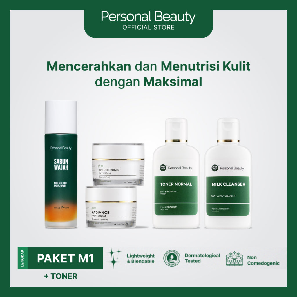 Paket Wajah M1 Personal Beauty Mencerahkan Memudarkan Flek Wajah
