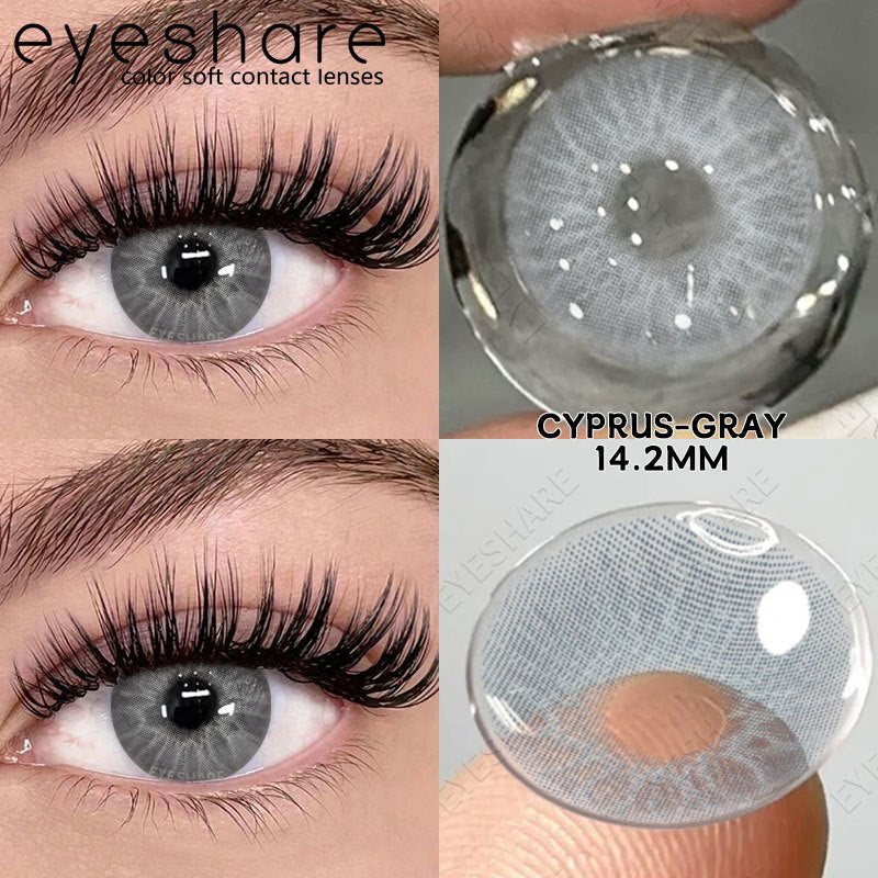 Eyeshare Ocean Darkgray Softlens 1Pasang 14.2mm Big Eyes Softlen Lensa Kontak Warna soflens