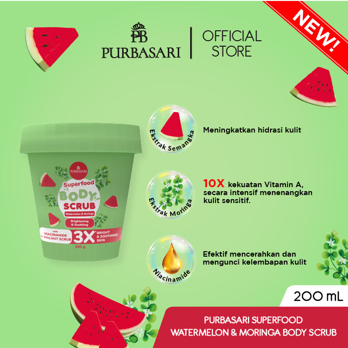 [1pcs] Purbasari Superfood Body Scrub / Lulur Tubuh Pencerah