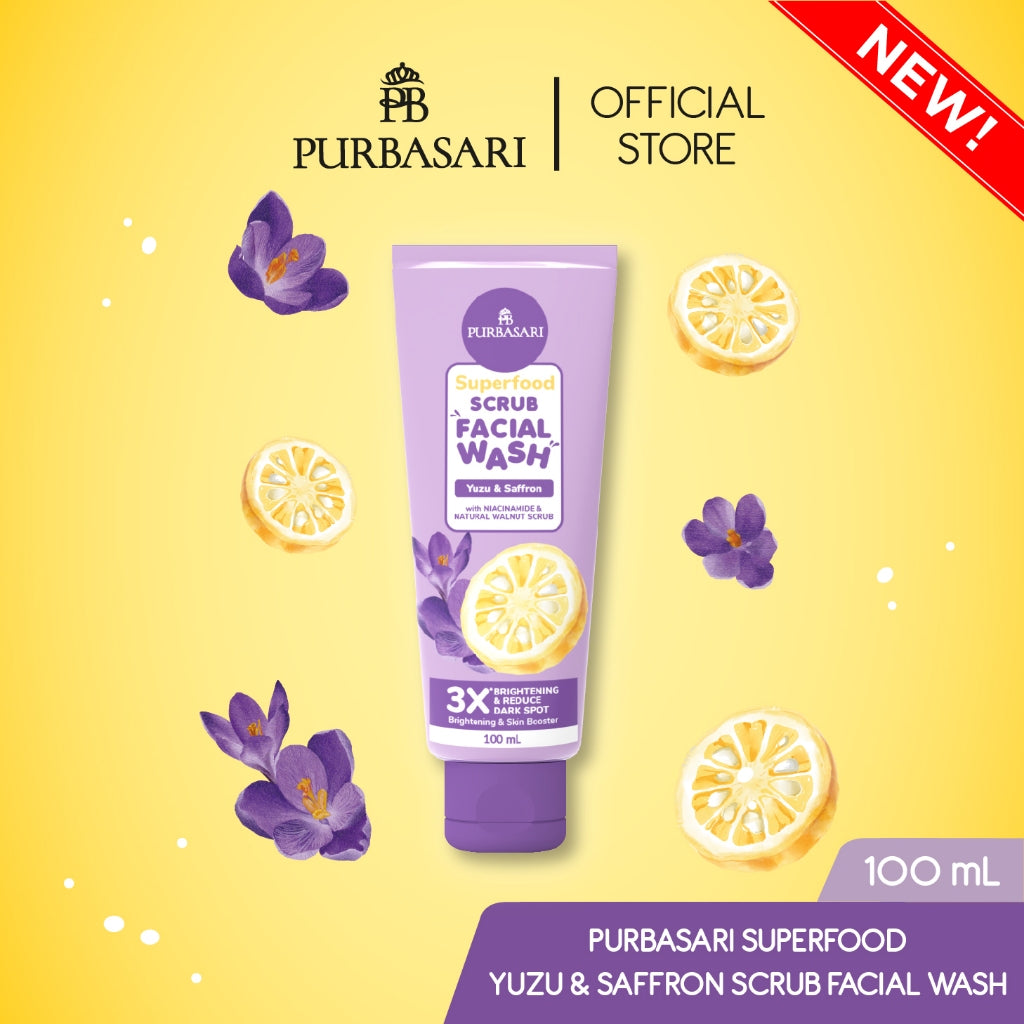 [1pcs] Purbasari Superfood SCRUB FACIAL WASH Series / pembersih muka / sabun wajah / lulur wajah Pencerah