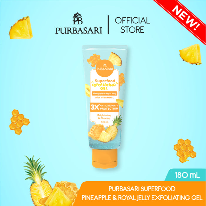 [1pcs] Purbasari Superfood EXFOLIATING GEL / peel badan Lulur Pencerah