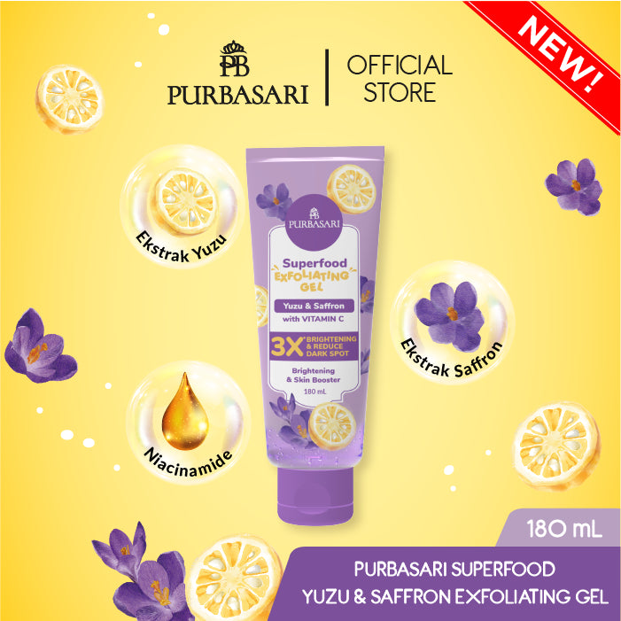 [1pcs] Purbasari Superfood EXFOLIATING GEL / peel badan Lulur Pencerah