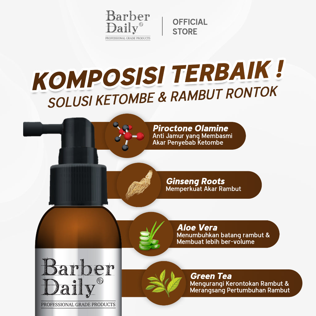 Barber Daily 2in1 Hair Tonic 140mL -  (Improved Formulation)