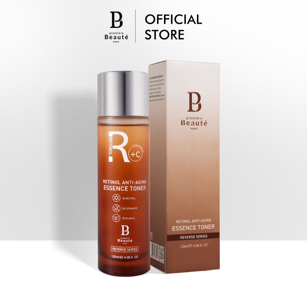 PREMIERE BEAUTE REVERSE SERIES RETINOL ANTI-AGING ESSENCE TONER  120ml Moisturization Firming Retinol Lightens Wrinkles Sahabat Anti Aging Samarkan Kerutan