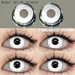 Eyeshare Putih Black Softlens 1Pasang 14.5mm Lensa Kontak Cosplay Softlen