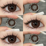 Eyeshare Softlens Big Eyes Beautyeye Chocolate 1Pasang 14.5mm Lensa Black Softlen