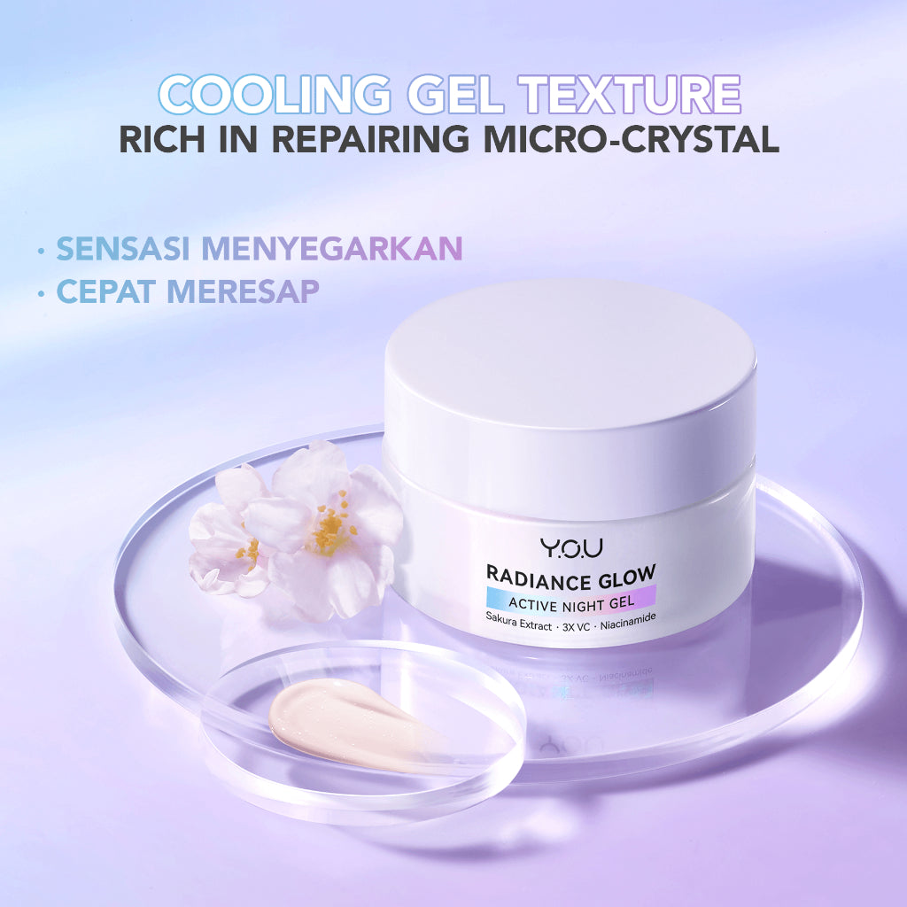 YOU Radiance Glow Active Night Gel Brightening Vitamin C Niacinamide Overnight Hydrating [Hot Selling]