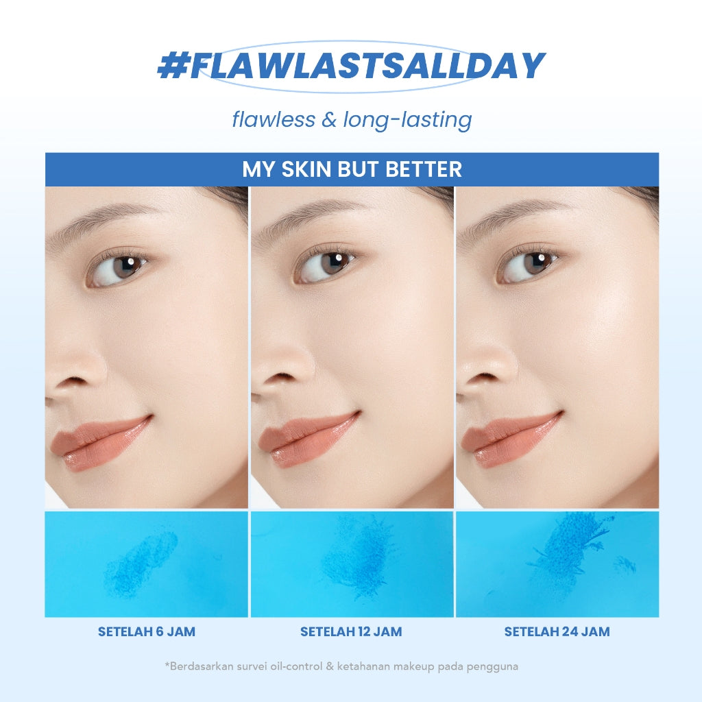 YOU Cloud Touch Dreamy-fit Lasting Mesh Cushion Cushion Foundation Natural Matte Finish Tahan Lama 24 Bedak Wajah SPF Kosmetik