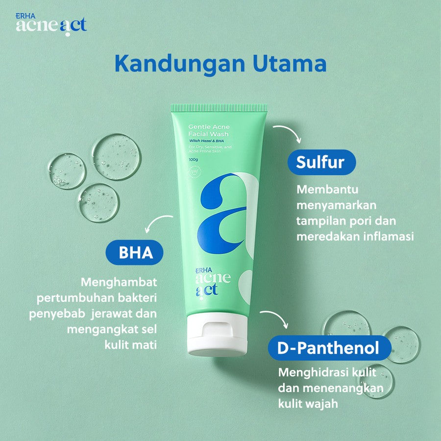 ERHA Acneact Acne Clean & Cure Set - Perawatan Untuk Kulit Berjerawat dan Berminyak