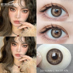 Eyeshare Softlens Minus(-1.00 ~ -8.00) Omg Brown 14.0mm Softlens Mata Softlens Warna Lensa Kontak Soflen
