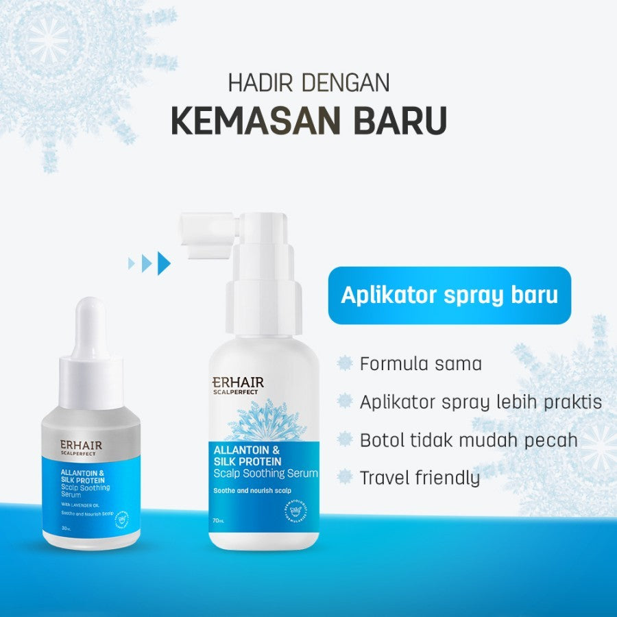 [SERUM ANTI KETOMBE] ERHAIR Scalperfect Soothing Scalp Serum 70 ml - Menenangkan Kulit Kepala Gatal, Iritasi, Minyak dan Mengurangi Ketombe Seboroik