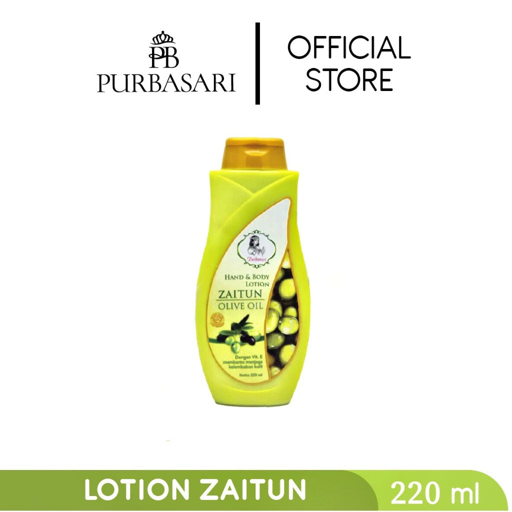 [Bundle Hemat] Purbasari Hand And Body Lotion Zaitun 220 ml / HBL Zaitun / Body Lotion - Melembapkan kulit - Merawat kulit kering dan kasar - Menutrisi Kulit