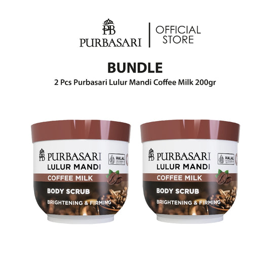 [Bundle Hemat] Purbasari Lulur Mandi Coffee Milk 200g / Lulur Pemutih Whitening Pencerah / Lulur pelembab kulit / Lulur Badan perontok daki / Menyamarkan flek hitam / Melembabkan / Mencerahkan