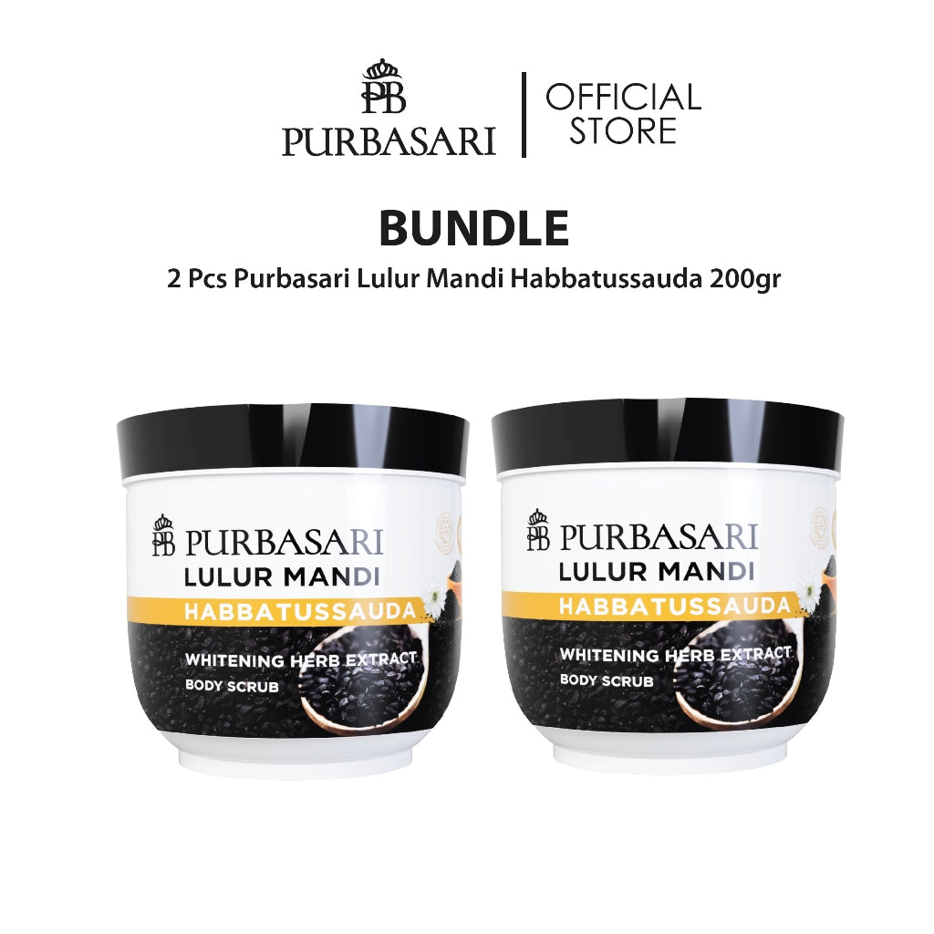 [Bundle Hemat] Purbasari Lulur Mandi Habbatussauda 200g / Lulur Pemutih Whitening Pencerah / Lulur pelembab kulit / Lulur Badan perontok daki / Menyamarkan flek hitam / Melembabkan / Mencerahkan