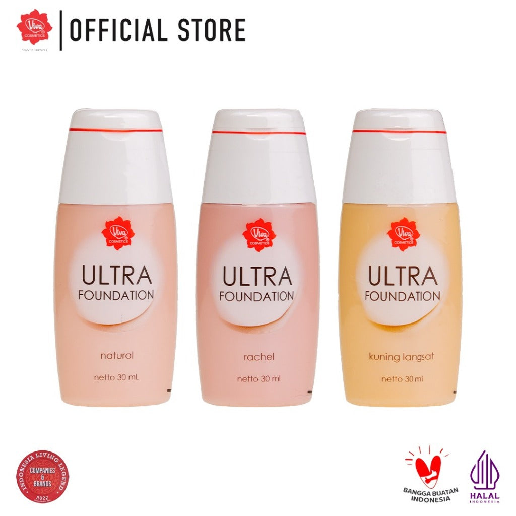 Viva Ultra Foundation 30 ml (Tersedia 3 Varian Warna)