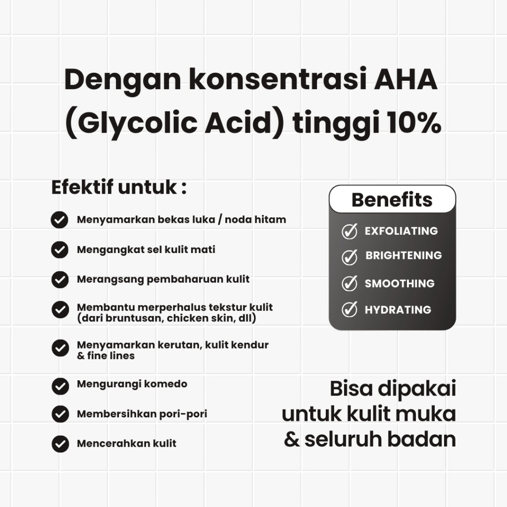 [HOT PRODUCT] TERATU BEAUTY Smoothing & Brightening Lotion AHA 10% Glycolic Acid (Mencerahkan & Menghaluskan Kulit)