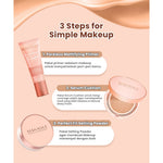 Hanasui Serum Cushion - Flawless Natural Dewy Finish UVA & UVB Protection Perfect Coverage Menyamarkan Pori-Pori Garis Halus Noda Wajah
