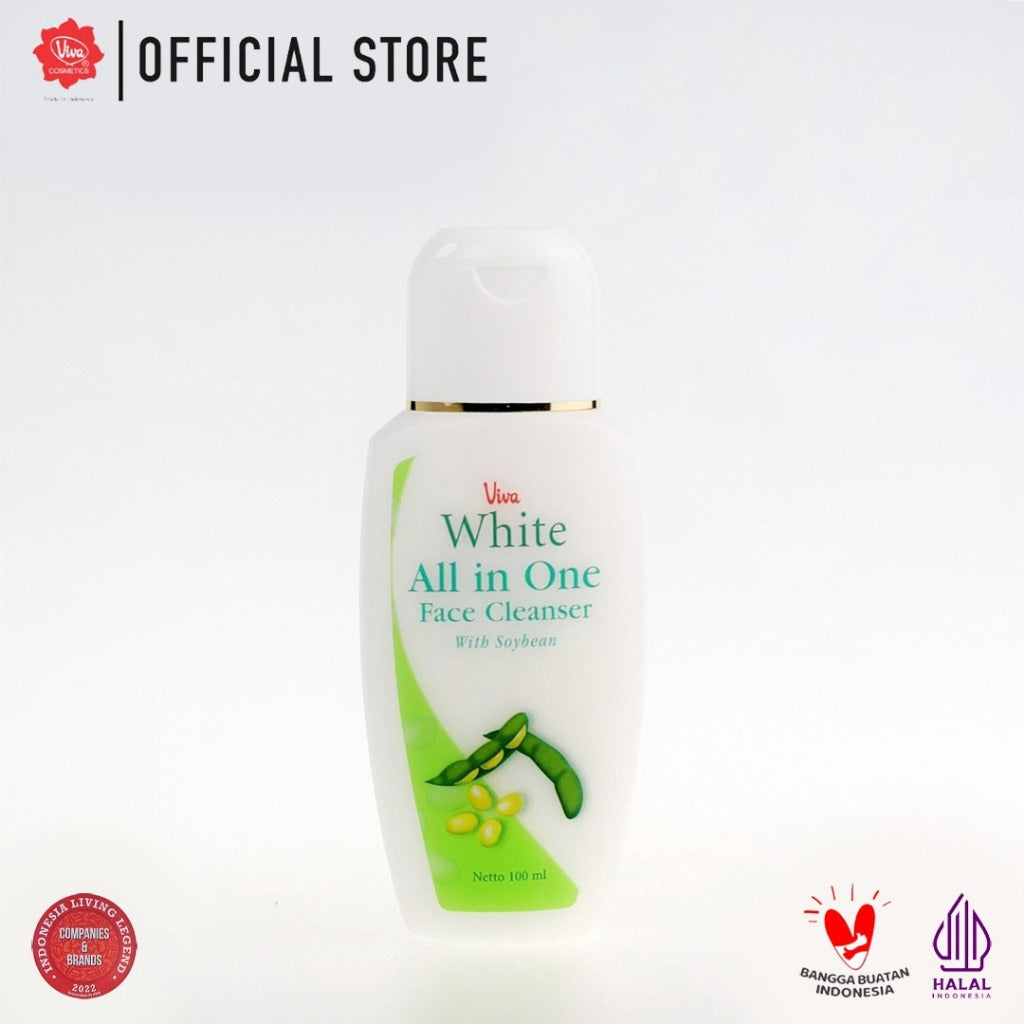 Viva White Face Cleanser All In One With Soybean (UNTUK KULIT KERING)