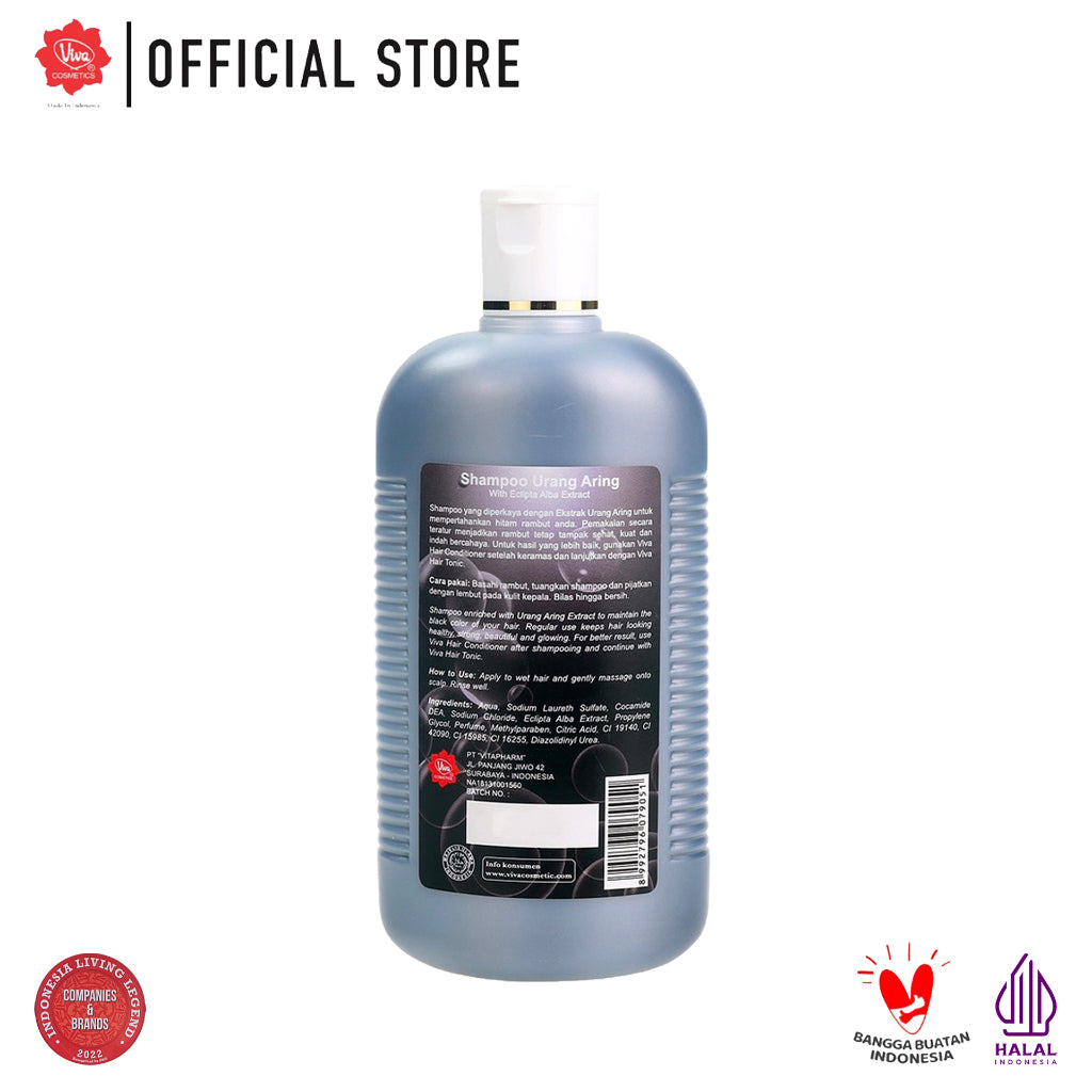 [Super Pack !!!] Viva Shampoo Urang Aring for Black Shine Hair - 400ml - (2 pcs)