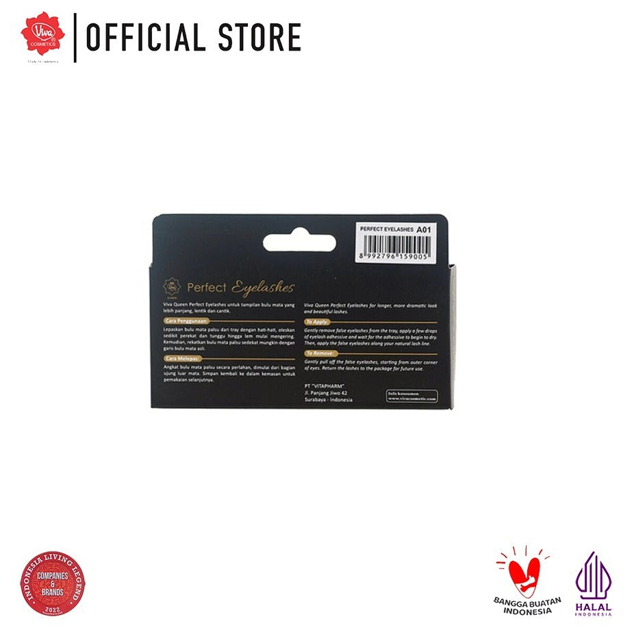 Viva Queen Perfect Eyelashes Series A - REUSABLE, LIGHT WEIGHT & EXTRA TRIM (Strip Lashes-Tersedia 9 Pilihan Bulu Mata)