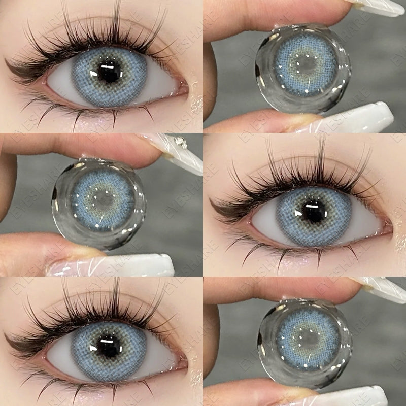 Eyeshare Iceland Brown 1Pasang 14.2mm Lensa Kontak Soflens Warna softlense