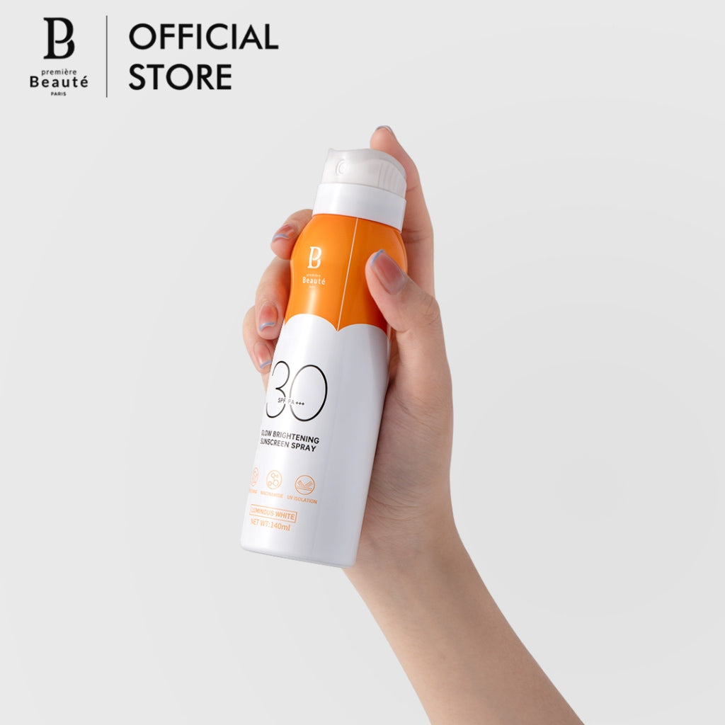 [Louisse's Bundle] PREMIERE BEAUTE Sunscreen Spray 140ml*3 Luminous White Glow Brightening SPF 30 PA+++ Instant Brightening Premiere Beaute BPOM