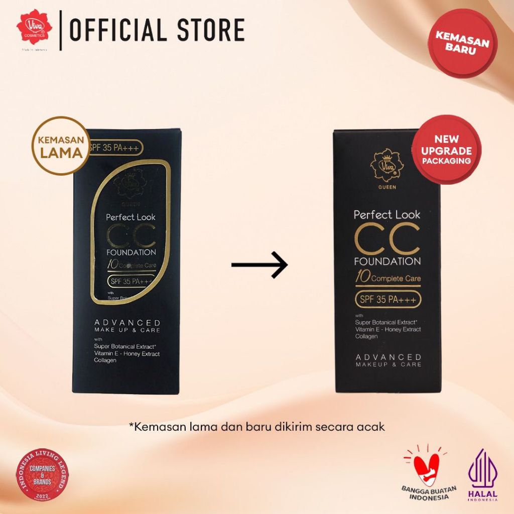 Viva Queen Perfect Look CC Foundation with VIT E, Collagen & SPF 35