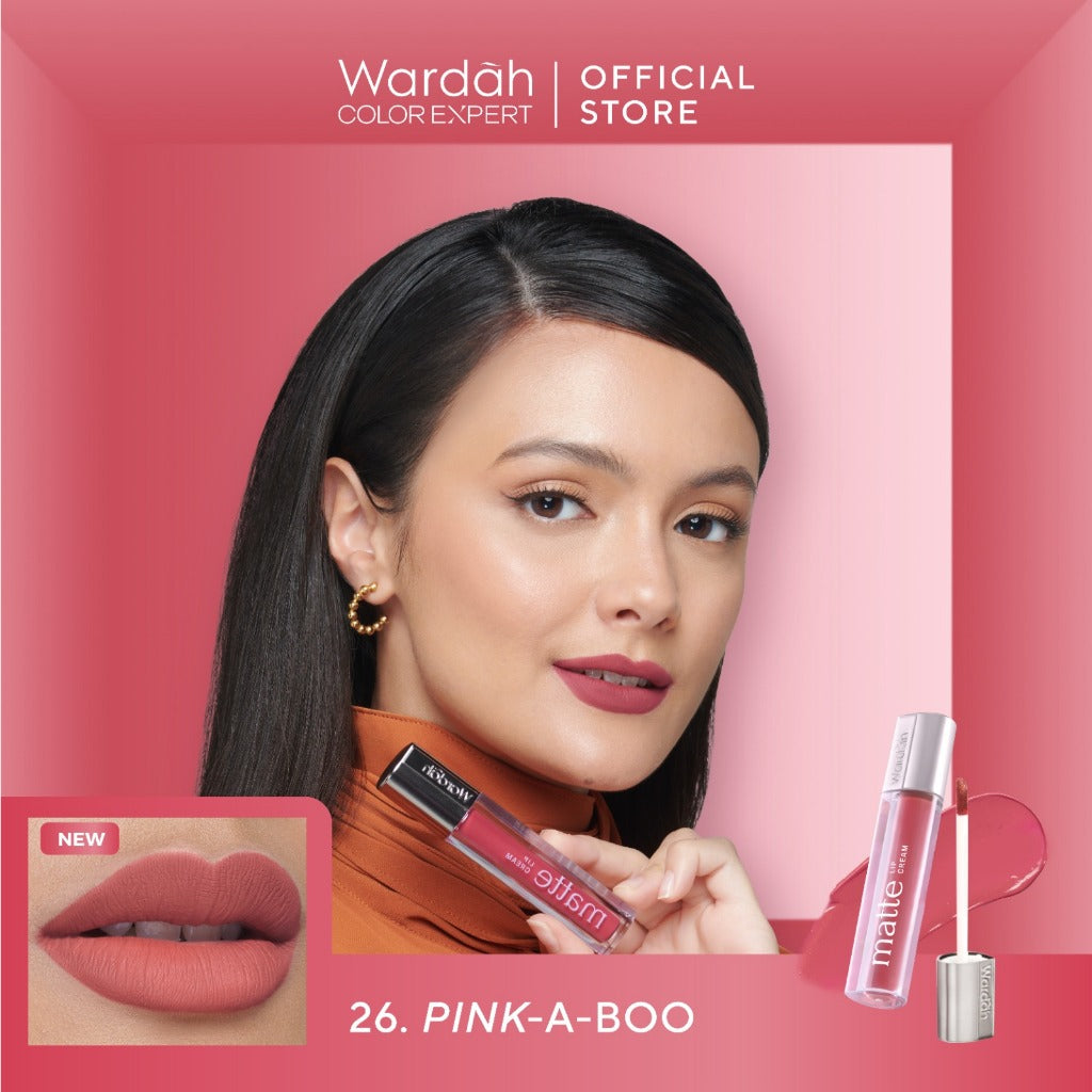 MOST LOVED! WARDAH Matte Lip Cream 4 g Warna Intense dan Tahan Lama Matte Finish Teksture Creamy Liptint Lip Stain Lipstik Lip Tint Lip Matte Lipstick Lipcream Glossy Longlasting Waterproof Tahan Lama Makeup Dark Lips Two Tone Lip Library