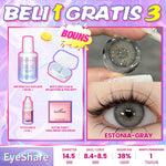 Eyeshare COD 4 Item Paket kombinasi (1Pasang Softlens+60ml solusi+8ml tetes mata+kotak cermin)