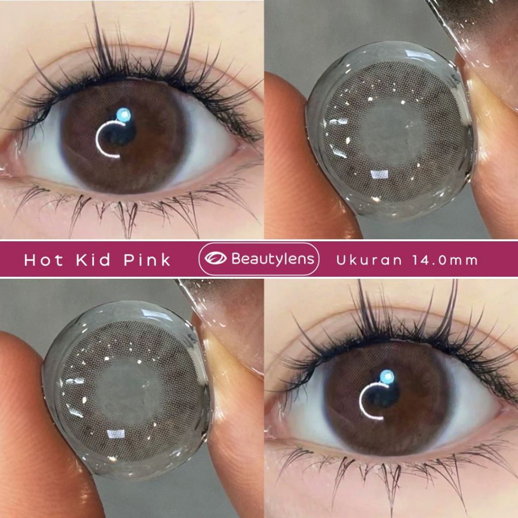 Live18 Hot Kid Pink 14.0 BEAUTYLENS Softlens Berwarna Lensa Merah Muda dan Cokelat normal&minus