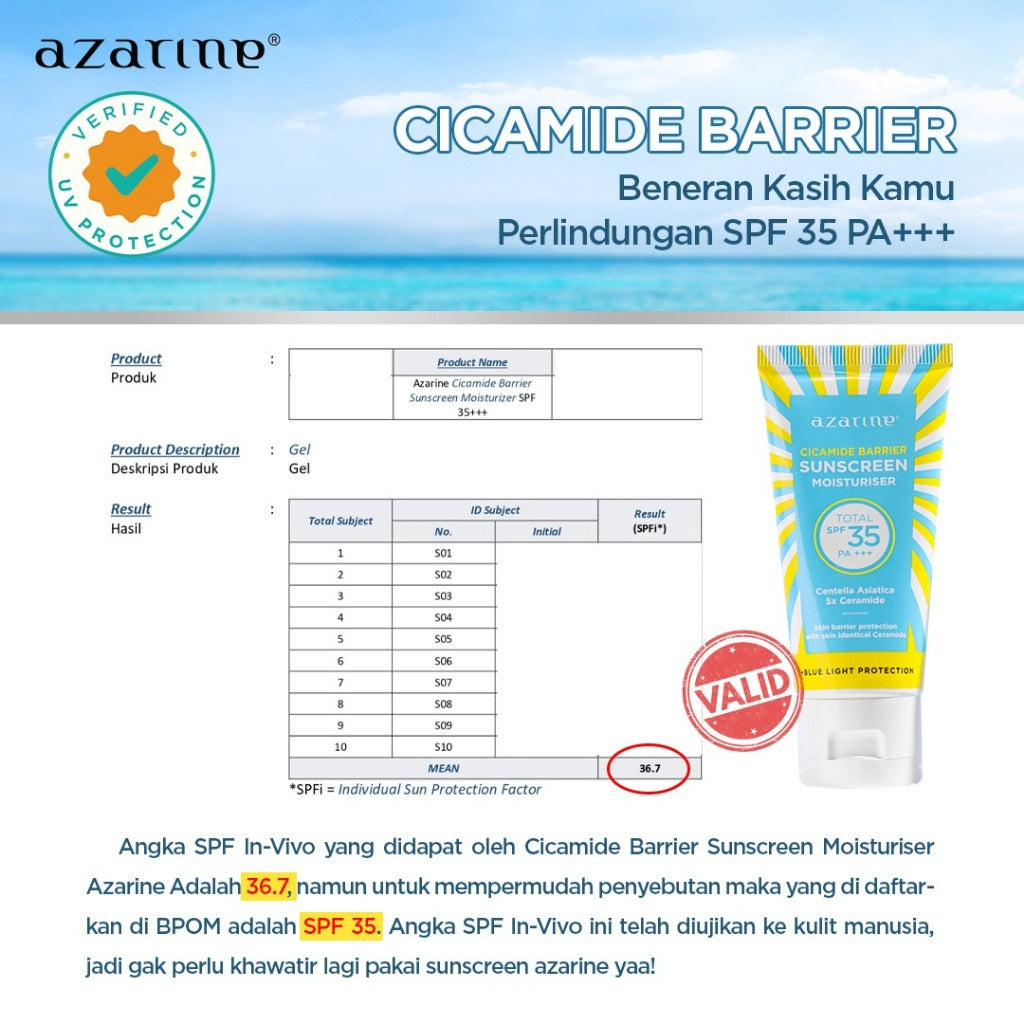 [BUY 1 GET 2] Azarine Niacinamide 10% Serum + Cicamide Barrier Sunscreen Moisturiser SPF35 PA+++ HANYA 99RB