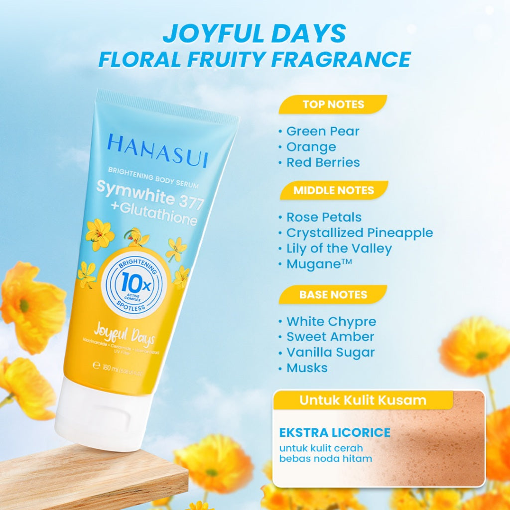 Hanasui Brightening Body Serum - Body Serum With Symwhite377 + Glutathione Mencerahkan & Menghidrasi Kulit