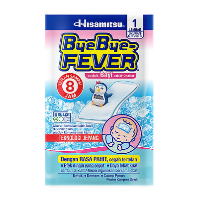 Bye Bye Fever Plester Turun Demam ByeBye-Fever Plester Kompres Demam Dewasa / Anak / Bayi 1 s