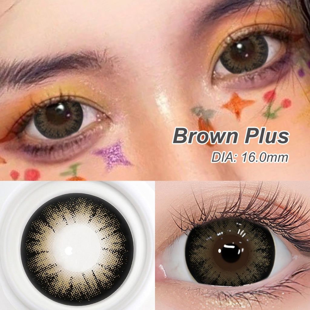 Magister Softlens Big Eyes softlens 14.5mm 16mm Normal Doll Eyes softlens Lensa kontak warna diameter softlens Brown /Black normal mata besar softlens 6bulan