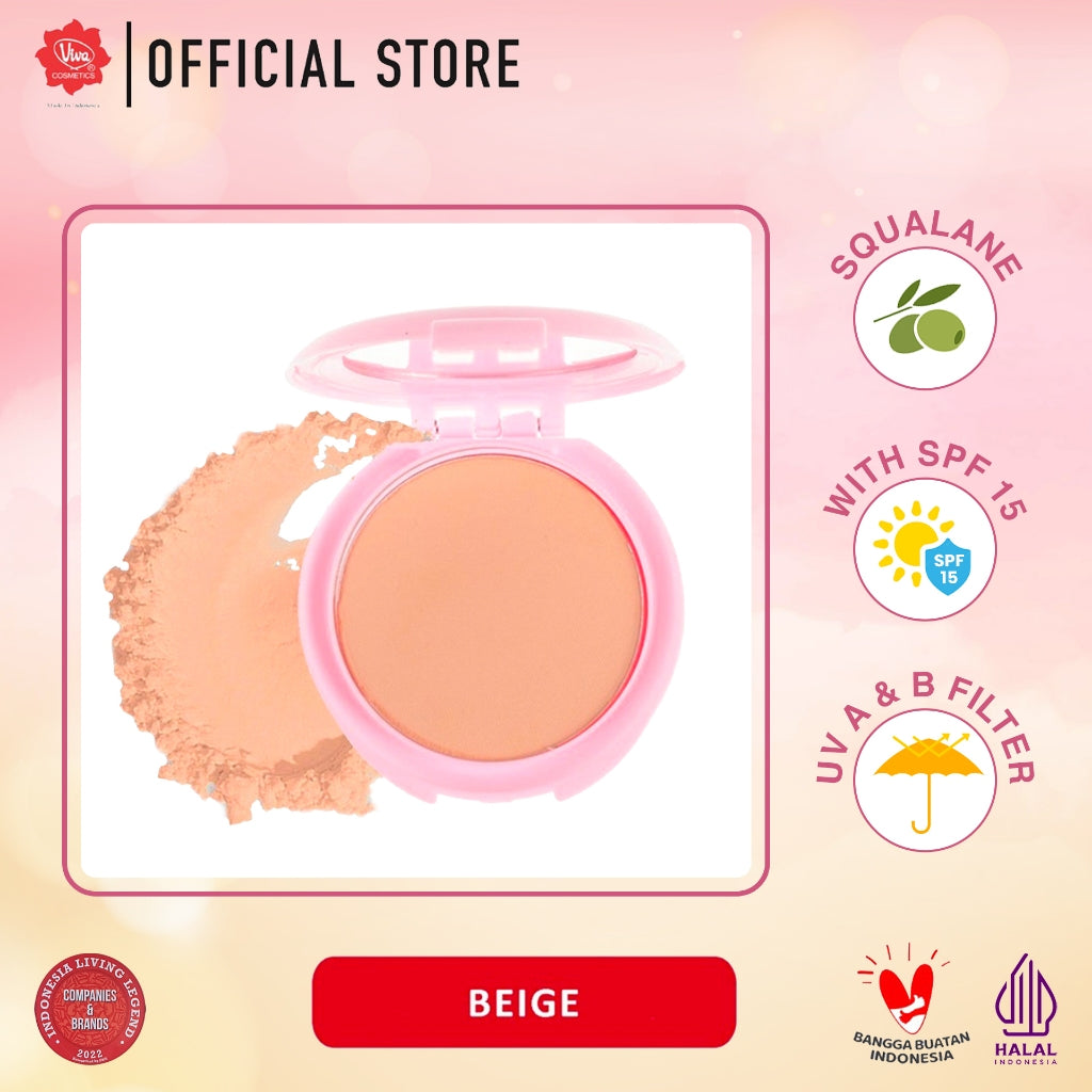 Viva Bright Beauty Compact Powder with SPF 15 (tersedia 3 varian warna)