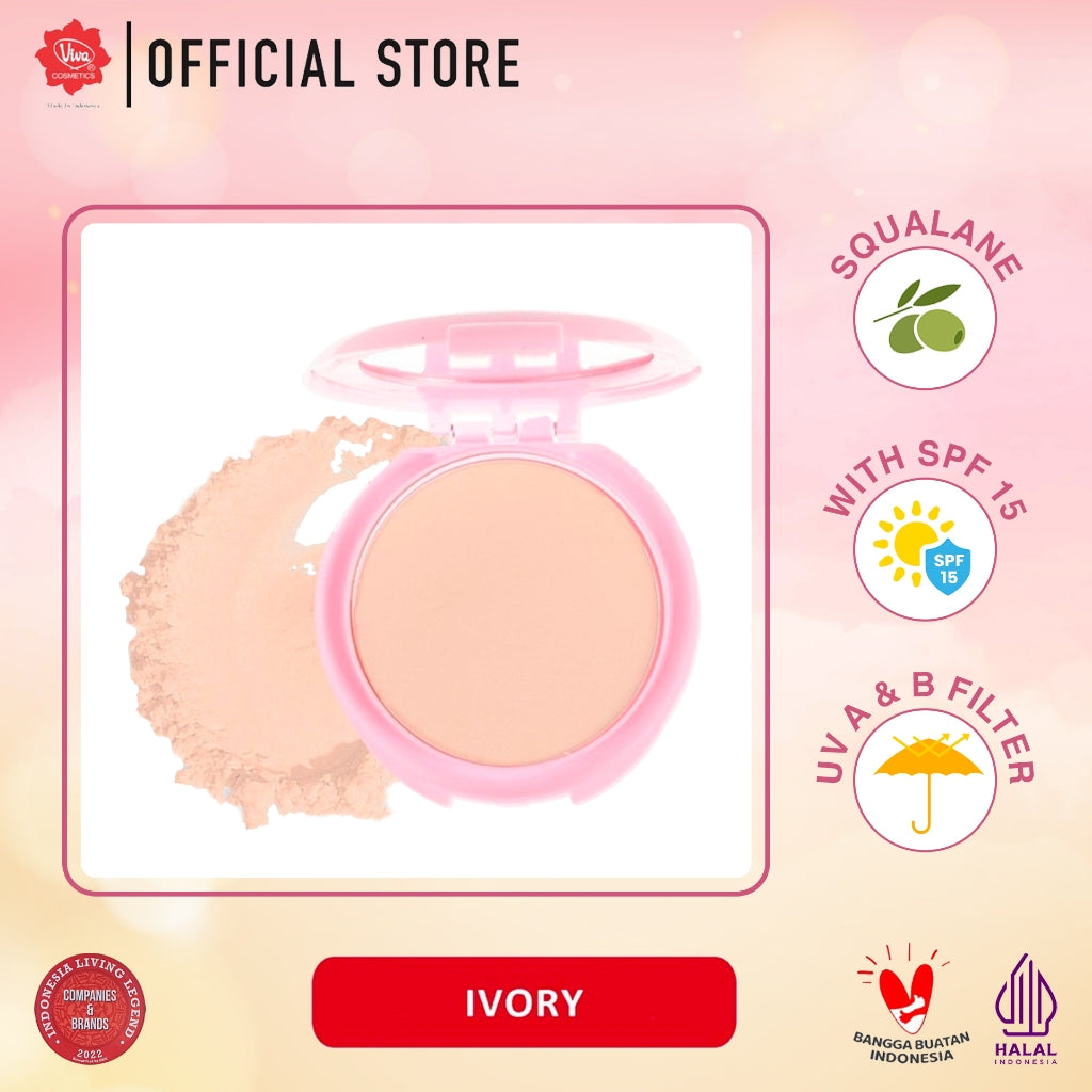 Viva Bright Beauty Compact Powder with SPF 15 (tersedia 3 varian warna)